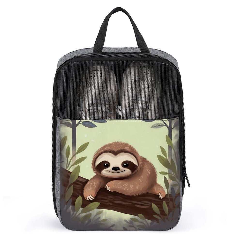 Travel Shoe Bag,Cute Sloth Print Shoe Bag,portable Organizer Shoe Pouch Be Used for Travel And Daily Storage
