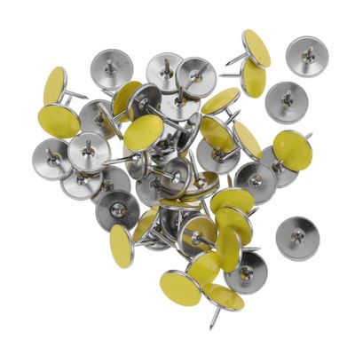 HAPINARY 50pcs Reflective Pushpin Trail Markers Camping Stakes Glow Thumb Tacks for Driveway Parking Lot and Building Signs