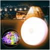 Yavozokl Solar Camping String Lights, 32.8Ft 160 LED String Lights with 5 Modes, Solar Powered and USB Rechargeable, Portable Camping Light IP45 Waterproof for Hiking, Garden Party, Festival Decor view 1