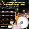 Yavozokl Solar Camping String Lights, 32.8Ft 160 LED String Lights with 5 Modes, Solar Powered and USB Rechargeable, Portable Camping Light IP45 Waterproof for Hiking, Garden Party, Festival Decor view 2