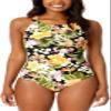 Hurley Womens's UPF 50+ Sun Protection One Piece Swimsuit, Orange, XL view 1