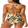 Hurley Womens's UPF 50+ Sun Protection One Piece Swimsuit, Orange, XL view 3