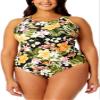 Hurley Womens's UPF 50+ Sun Protection One Piece Swimsuit, Orange, XL view 4