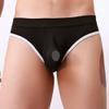 JEsilunmaMY Mens Elephant Nose Bikini Briefs Mid Waist Long Open Pouch Triangle Briefs Comfortable Breathable Underwear (Black-3PC,Small) view 2