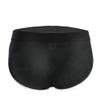 JEsilunmaMY Mens Elephant Nose Bikini Briefs Mid Waist Long Open Pouch Triangle Briefs Comfortable Breathable Underwear (Black-3PC,Small) view 3