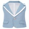 Jelory Baby Boys Classic Formal Tuxedo Suit Vest Notched Lapel One-button Waistcoat Tank Top for Wedding Party Blue 18-24 Months view 1