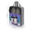 Travel Shoe Bag,Cute Penguin Print Shoe Bag,portable Organizer Shoe Pouch Be Used for Travel And Daily Storage view 2