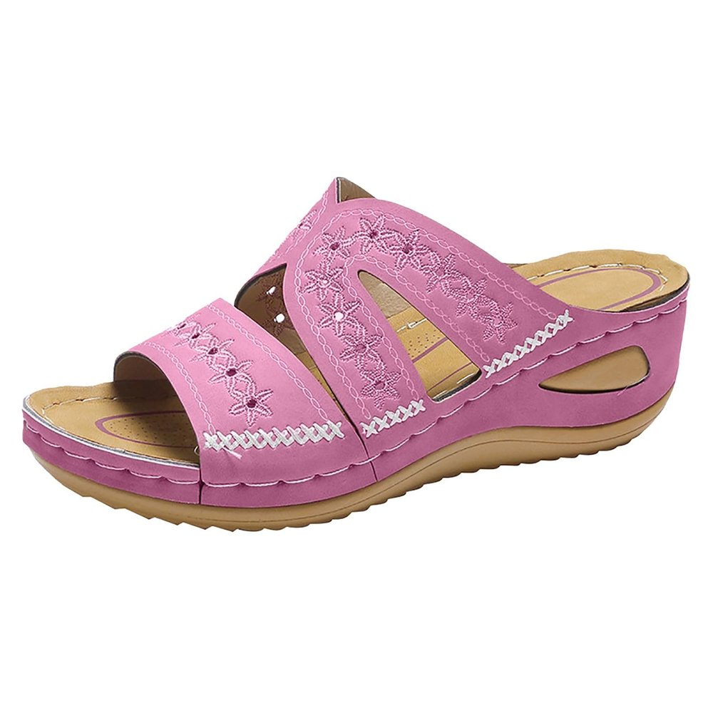 NineFit Basics today 2024 arch support sandals women's Orthopedic Wedge Sandals for Women Summer Dressy Open Toe Ankle Strap Platform Sandals Casual Strappy Wedges Slip on Sandals, 8 Wide, 00-purple