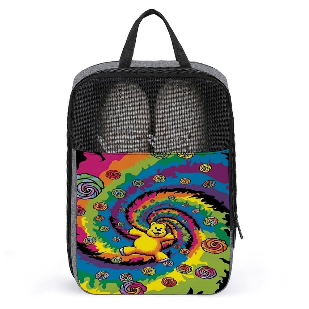 NHYDSPQ Travel Shoe Bag,Dancing Thanksgiving Bear Print Shoe Bag,portable Organizer Shoe Pouch Be Used for Travel And Daily Storage, style