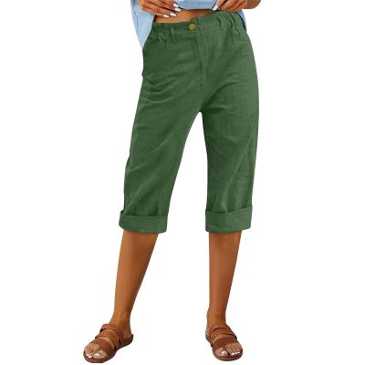 NineFit Basics Ladies Capris, Today 2024, Womens Capri Pants Summer Trendy Casual Elastic Waist Cropped Trouser Fashion Resort Wear Beach Vacation Capris Clothes,Ag,Small