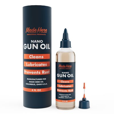 Made Here Premium Lubricating Gun Oil with Nano Technology Made in The USA Superior Corrosion Protection & Long-Lasting Performance 4oz