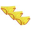 JEsilunmaMY Mens Elephant Nose Bikini Briefs Mid Waist Long Open Pouch Triangle Briefs Comfortable Breathable Underwear (Yellow-3PC,Large)