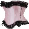 ADELCE Women's Lace Up Boned Overbust Corset Bustier Overbust Bows Corsets Black Pink 6XL view 3