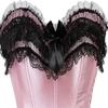 ADELCE Women's Lace Up Boned Overbust Corset Bustier Overbust Bows Corsets Black Pink 6XL view 4