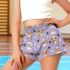 Epaihaiy Cute Puppy Dog Girls Flowy Shorts Size 5-6 Purple Sport Shorts with Pocket Toddler Girls Cute Clothes Kids Athletic Shorts Summer Lounge Board Shorts view 3