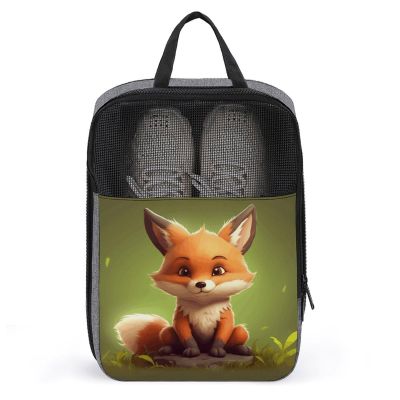 NHYDSPQ Travel Shoe Bag,Cute Little Fox Print Shoe Bag,portable Organizer Shoe Pouch Be Used for Travel And Daily Storage, style