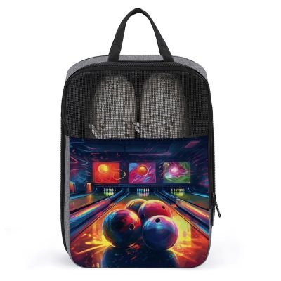 Travel Shoe Bag,Bowling Balls Print Shoe Bag,portable Organizer Shoe Pouch Be Used for Travel And Daily Storage