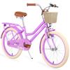 20" Inch Girls Cruiser Bike Single-Speed Hybrid City Bicycle for Youth Over 7 Years Old with Wicker Basket & Rear RackKids Cycle BikesLightweight, Hand Brake&Pedal Brake,Pinkish Purple view 3