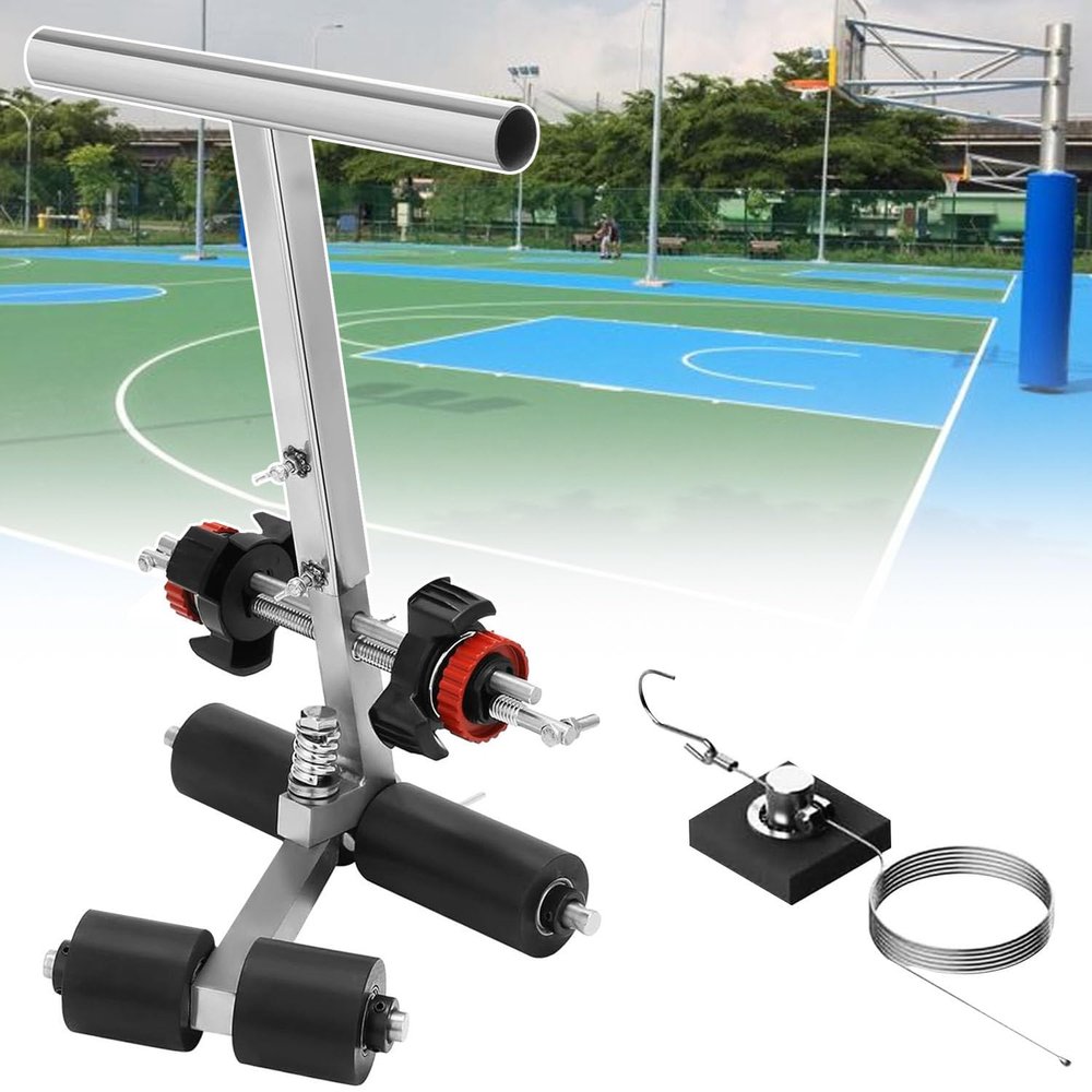 AUTUMFLATGAO Playing Field Line Striping Machines, with Drawing Circle Kit, Floor Tape Applicator, Marking Kit for Driveway, Asphalt or Concrete, Basketball Courts, Road Warning