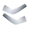 WeimoMonkey Arm Sleeves For Men,Women Oversleeve Basketball Cycling Baseball Football Compression Sleeve Sun Protection UV Cooling Arm Cover Dot White,XXXL view 2