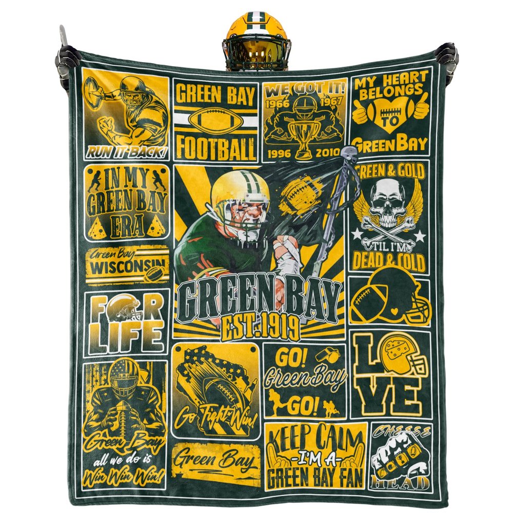 BTHRRW Football Blanket Fan Gifts for Men Women Sport Throw Blanket Football Style Merch Gear 60"x50" Cozy Sofa Bed.