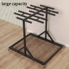 Tennis Racket Storage Rack, Badminton Racket Organizer Holder Trolley, BadmintonRacket Holder Wheels,Saving Space, for Tennis Racket Badminton Racket Badminton Sports Bags Badminton Bucket view 3