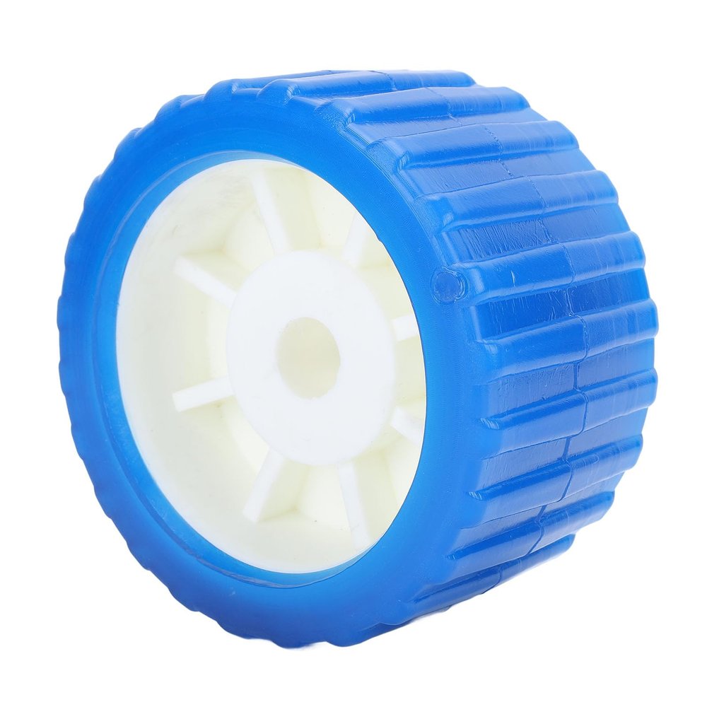 Boat Trailer Rollers PU Ribbed Wobble Roller Marine Yacht Trailer Wear Proof High Temp (5 Inch OD 74mm Height 17mm ID)