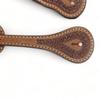 Men's Western Spur Strap Set with Engraved Tooling, Sobriety Design, and Inlay Accents view 3