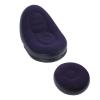 Inflatable Couch, Soft Flocking Air Sofa with Ottoman, Lazy Sofa Blow Up Lounger Chair, Inflatable Furniture Without Pump for Camping, Fishing, Party, Beach, Sunbathing, Hiking view 1