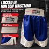 Amber Fight Gear Polyester Boxing Trunks Blue/White, Small view 3