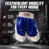 Amber Fight Gear Polyester Boxing Trunks Blue/White, Large view 2