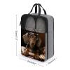 Travel Shoe Bag,Dachshund Print Shoe Bag,portable Organizer Shoe Pouch Be Used for Travel And Daily Storage view 2