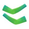 WeimoMonkey Arm Sleeves For Kids,Youth Oversleeve Basketball Cycling Baseball Football Compression Sleeve Sun Protection UV Cooling Arm Cover Dot Green,YM view 2