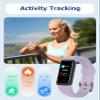 Cloudpoem Fitness Tracker, Fitness Watches for Men Women with 24/7 Heart Rate Monitor Sleep Tracker Step/Calorie Counter Stopwatch Pedometer IP68 Waterproof (Pink) view 2
