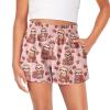 Epaihaiy Pink Strawberry Shorts for Girls 7-8 Cute Sloth Print Flowy Athletic Shorts with Pocket High Waisted Gym Workout Sport Shorts Kids Activewear for School view 1