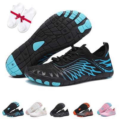 Barefoot Vitality Shoes Women's Neuropathy with Arch Support, Barefoot Vitality Shoes for Men and Women, Healthy & Non-Slip Barefoot Shoe (Blue, 9.5 Women/8 Men)
