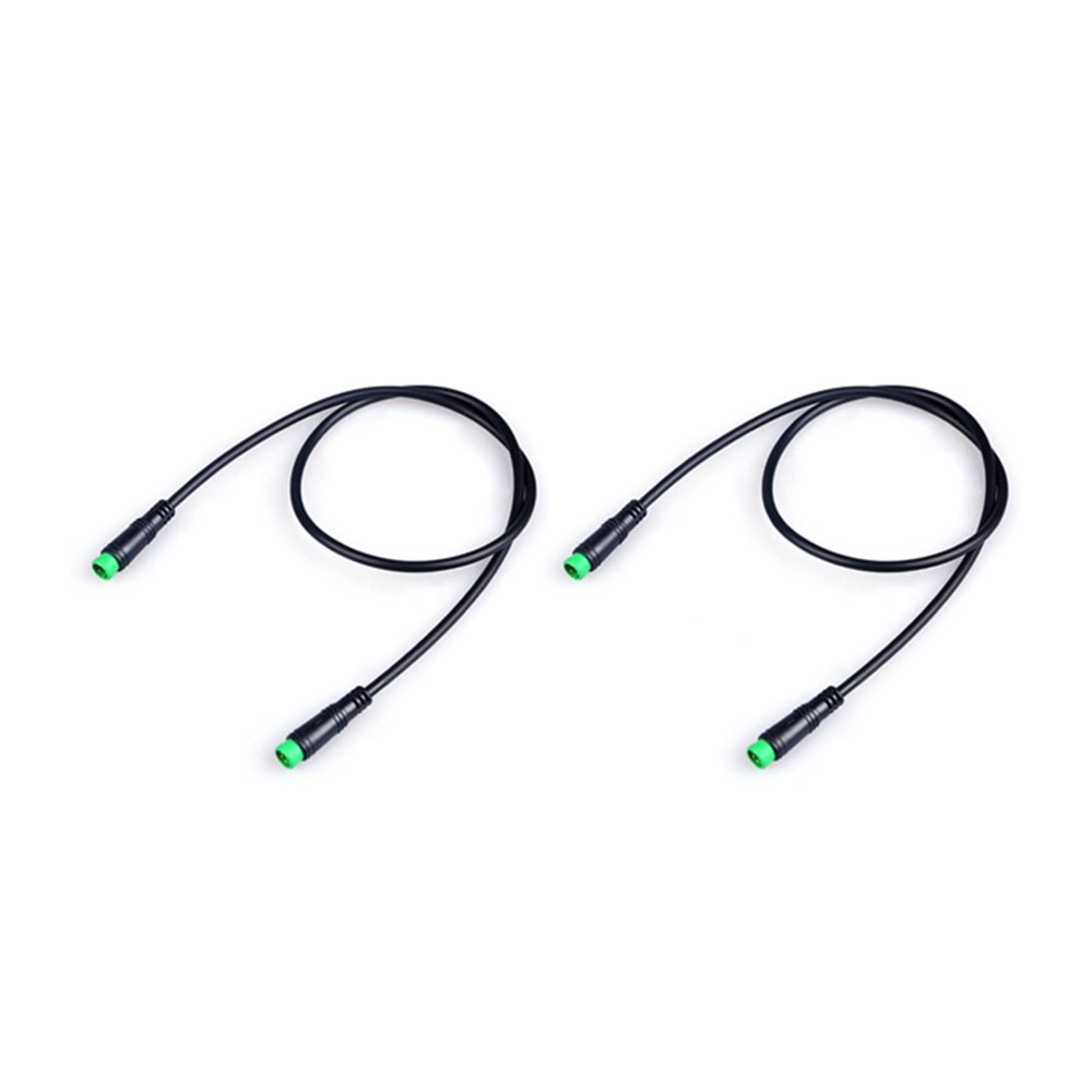 Dytebeply 2X Electric Bicycle Ebike 5 Pin Male to Male Display Extension Cable Connector for Mid Motor BBS01/BBS02/, black