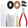 Nuhikap 16 Pcs Glove Relacing Kit Needle Leather Cutter Scratch Awl Tool for Baseball Softball Mitt Repair Set 2 view 1