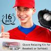 Nuhikap 16 Pcs Glove Relacing Kit Needle Leather Cutter Scratch Awl Tool for Baseball Softball Mitt Repair Set 2 view 2