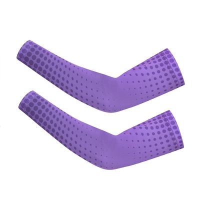 WeimoMonkey Arm Sleeves For Women,Men Oversleeve Basketball Cycling Baseball Football Compression Sleeve Sun Protection UV Cooling Arm Cover Dot Purple,M