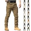 Baggy Tactical Pants for Men Lightweight Relaxed Fit Cargo Camo Hiking Pants Waterproof Work Pant Multi Pockets Tactical Relaxed Fit Hiking Cargo Pant for Men with Knee Pads Multi Pockets view 1
