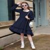 Arshiner Tween Dresses Special Occasion Party Puff Long Sleeve Fall Flowy Girls Smocked Dress Blue 10-12 Y view 4