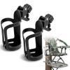 2 Pcs Cup Holders for Treestand Hunting Black Clip on Cup Holder Universal 360 Degrees Rotation Bottle Holder for Hunting Easy Clamps on Tree Stand or Climbing Sticks view 1