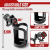 2 Pcs Cup Holders for Treestand Hunting Black Clip on Cup Holder Universal 360 Degrees Rotation Bottle Holder for Hunting Easy Clamps on Tree Stand or Climbing Sticks view 2