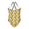 ALAZA Cute Penguin Yellow Girls One Piece Swimsuit Swimwear Beach Sport Bathing Suit 3T view 2