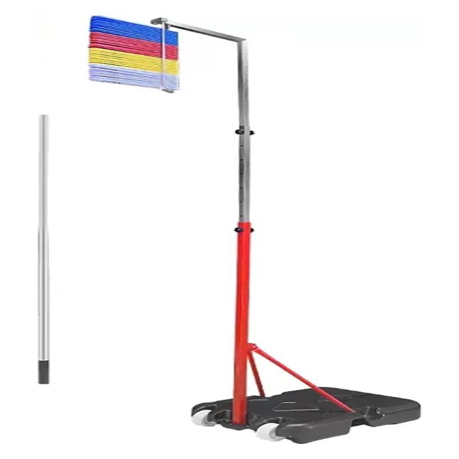 yinjieUS Portable Vertical Jump Trainer, Adjustable Jump Measuring Device, Stand-Alone Volleyball Training Equipment, Stable Base