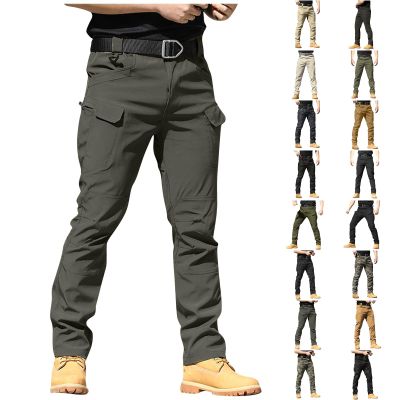 Baggy Tactical Pants for Men Lightweight Relaxed Fit Cargo Camo Hiking Pants Waterproof Work Pant Multi Pockets Cargo Light Weight Work Pant for Men Waterproof Stretch