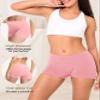 BAMBOO COOL Women's Boyshort Panties Seamless High Waist Underwear Stretchy Moisture Wicking Boxer Briefs for Ladies 5 Pack view 3