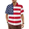 Adugen Origei Hawaiian Shirt American Flag Short Sleeve Shirts Men Print Short Sleeve Shirts Men Plus Size 3XL view 1