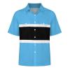 Adugen Origei Hawaiian Shirt Botswana Flag 90s Button Up Shirts for Men Casual Short Sleeve Shirt Retro 4XL view 4